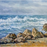 oil on canvas. size 60 x 40cm
Sea view.