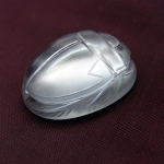 Scarab. size 2.5 x 1.9cm Rock Crystal.
Miniature carved on clea - transparent stone
with all small details.