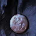 Antique gem replic.Intaglio.Chalcedony handcarved.
3.5 * 3.3cm