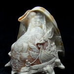 Sea Shell carved.
Large cameo is carved
from all its sides.
size h - 20.5cm