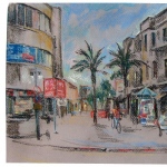 pastel on paper. size 45 x 30cm
Tel - Aviv. scetch.