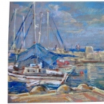 pastel on paper.  size 45 x 40cm
Old Jaffa Port.