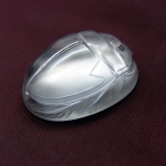 Scarab. size 2.5 x 1.9cm Rock Crystal.
Miniature carved on clea - transparent stone
with all small details.