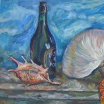 oil on canvas. size 40 x 30cm
Still life with sea shells.