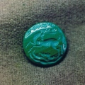 Antigue Greece gems replic.
Intaglio. size  d-2.5cm
Malachite.