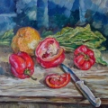 oil on canvas  size 45 x 35cm
still life.