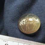 Antique Hellenistic motifs,replica.
handcarved intaglio.
Chalcedony stone. size 21,6mm