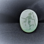 handcarved intaglio,ancient gem replica.
mythology image-dancing Satyr.
agate stone
size 18.9 * 14.7mm