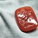 handcarved intaglio, ancient gem replica
mythology image-Centaur
carnelian stone
size 32 * 23.5mm