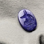 handcarved intaglio
ancient Egypt magic stones replica,
amulet,lazurite
size 21,7 * 14,7mm