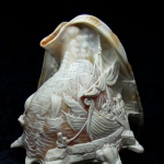 Sea Shell carved.
Large cameo is carved
from all its sides.
size h - 20.5cm