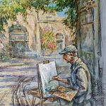 sketch of a corner of Old Jaffa
tinted paper,acrylic,pastel.
fragment