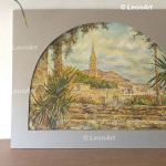 view of Jaffa
paper,watercolor,pastel
size 50 * 35cm