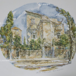 Tel Aviv,Jaffa.
paper,watercolor,acrylic.
size 45 * 40 cm