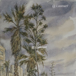 Bat Yam.Seaside.
watercolor,acrylic,paper.
size 70 * 39 cm